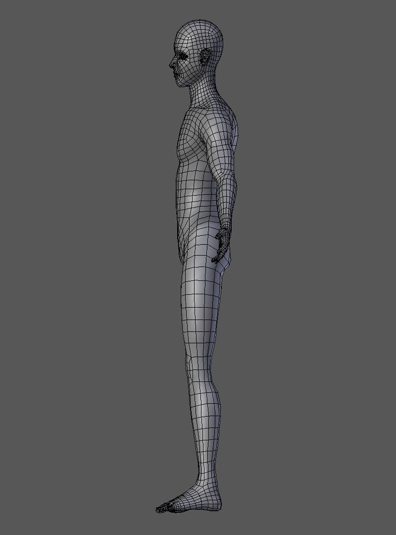 Man Model male mannequin Low-poly 3D model_5