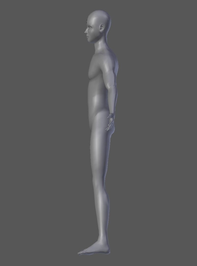 Man Model male mannequin Low-poly 3D model_2
