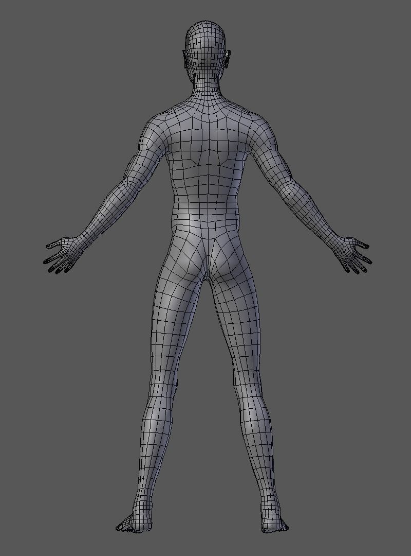 Man Model male mannequin Low-poly 3D model_6