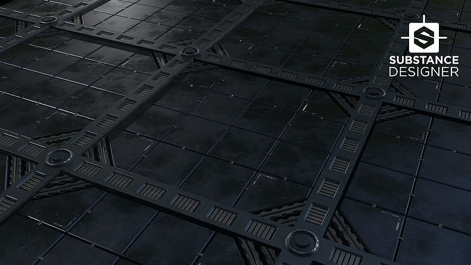 Sci-Fi panels 01 - Customizable PBR Material Texture