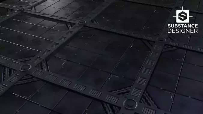 Sci-Fi panels 01 - Customizable PBR Material Texture