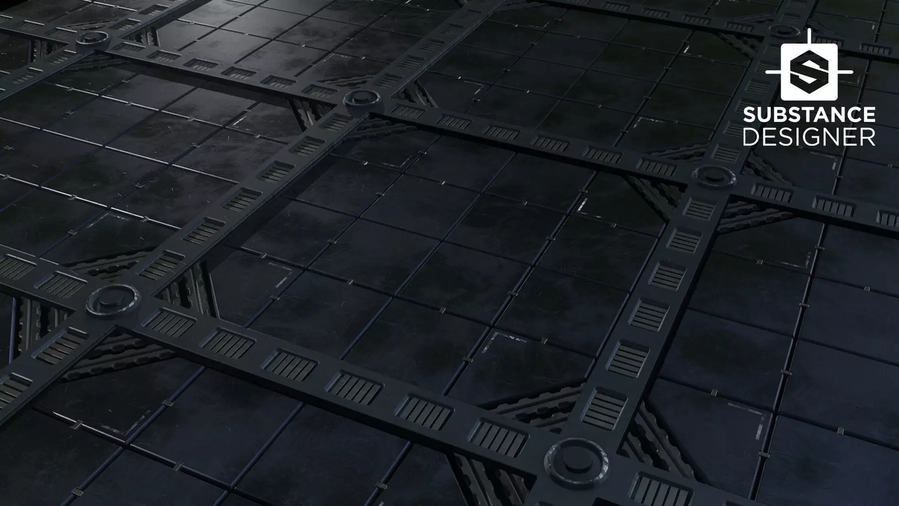 Sci-Fi panels 01 - Customizable PBR Material Texture_0