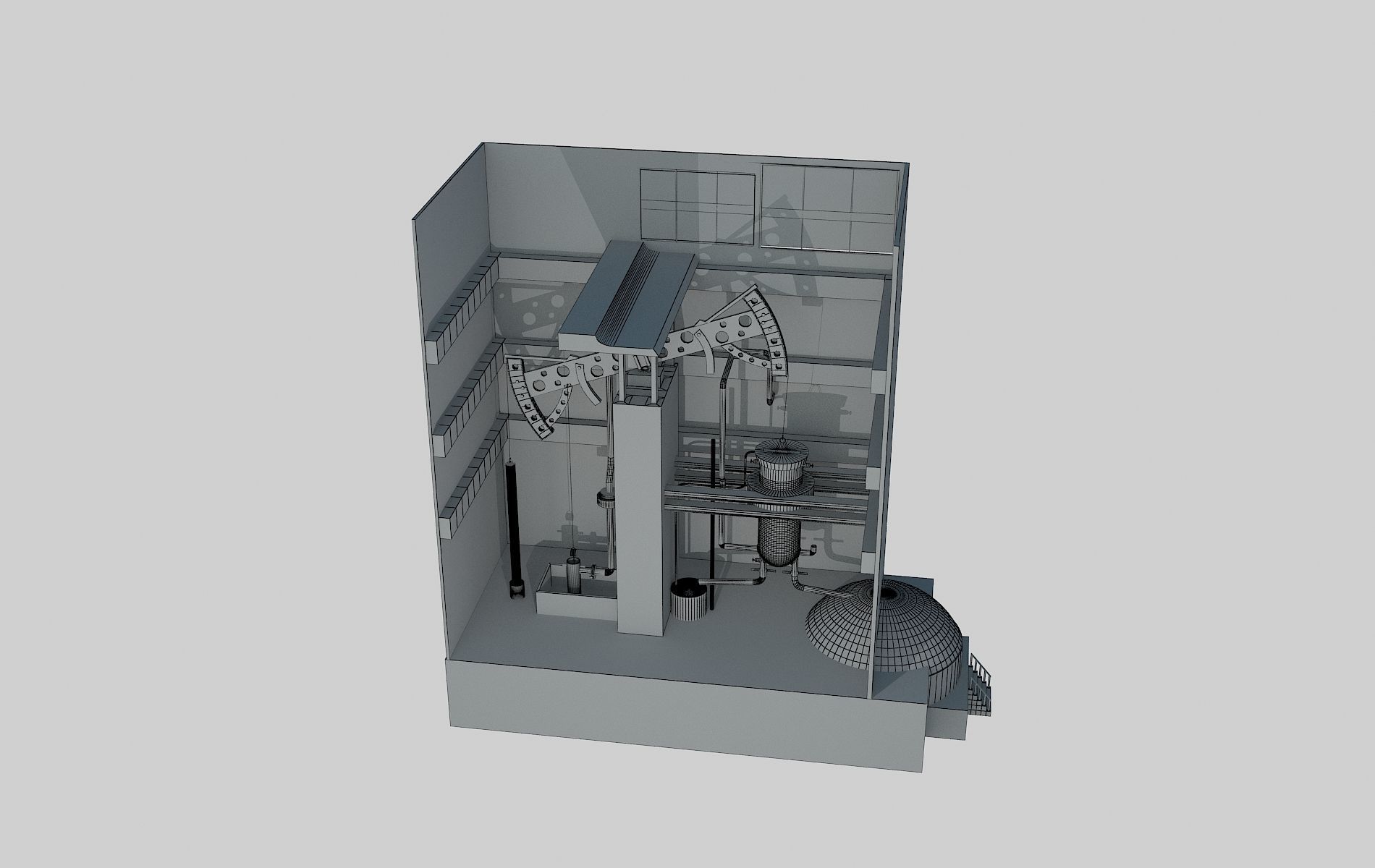 Thomas Newcomen atmospheric steam engine 3D model_6
