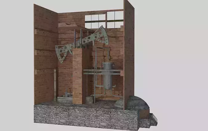 Thomas Newcomen atmospheric steam engine 3D model Thomas Newcomen atmospheric steam engine 3D model