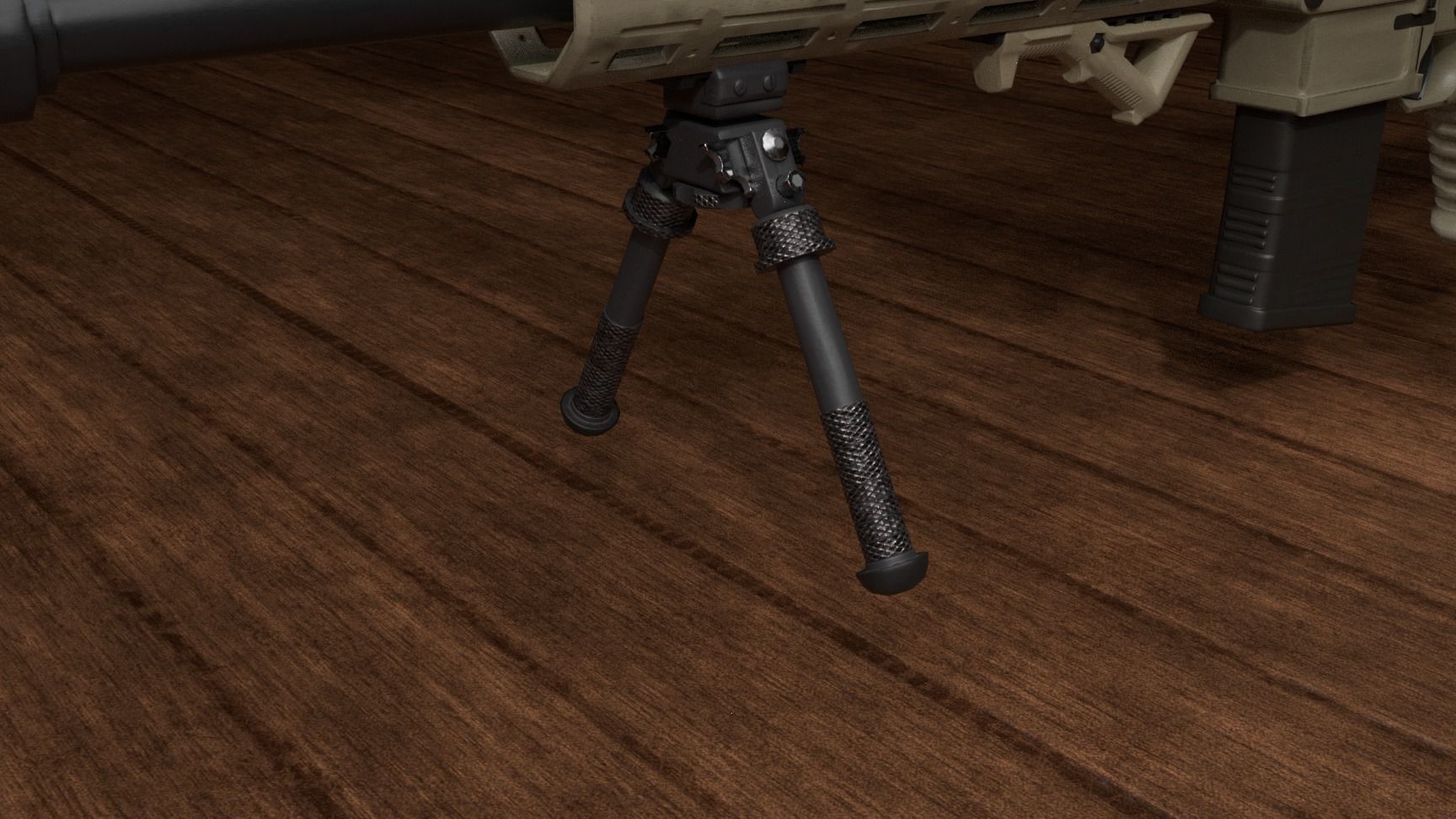 Bipod Low-poly 3D model_8