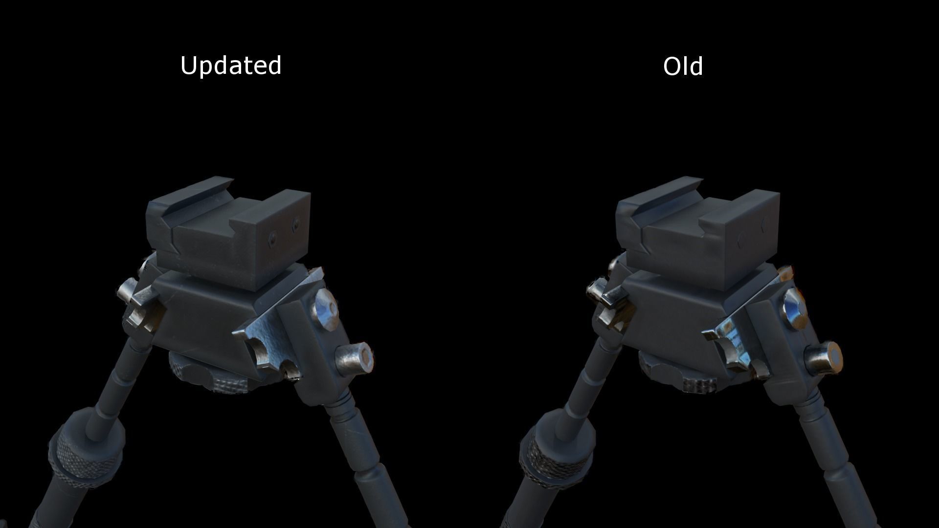 Bipod Low-poly 3D model_2