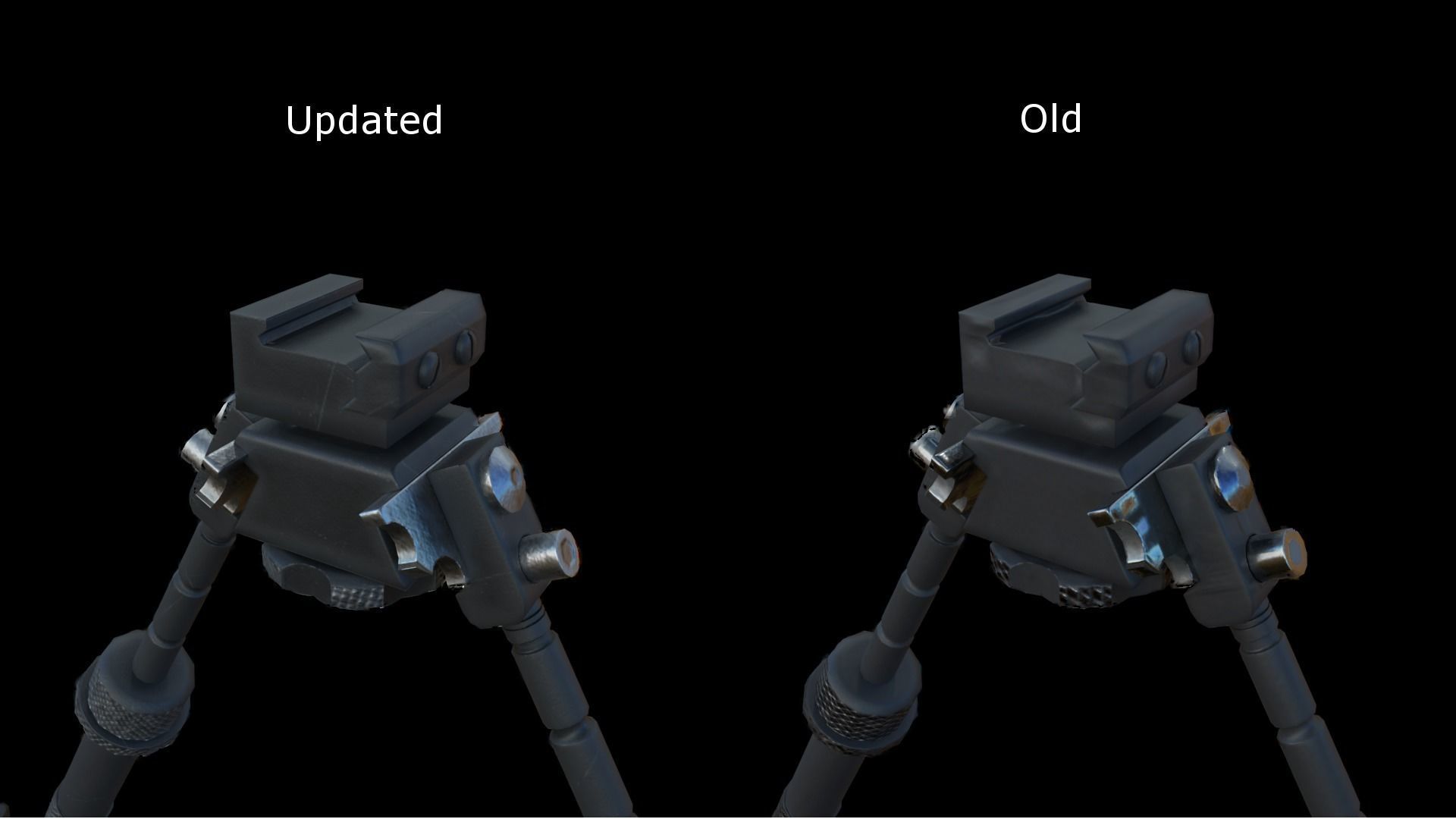 Bipod Low-poly 3D model_1