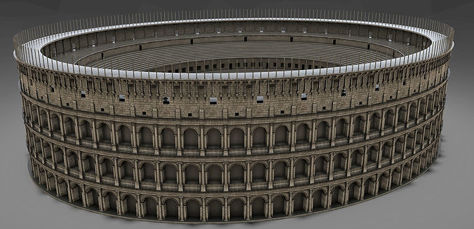 Colosseum Undamage Low-poly 3D model