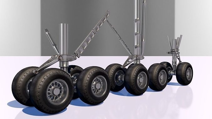 Landing gear Low-poly 3D model