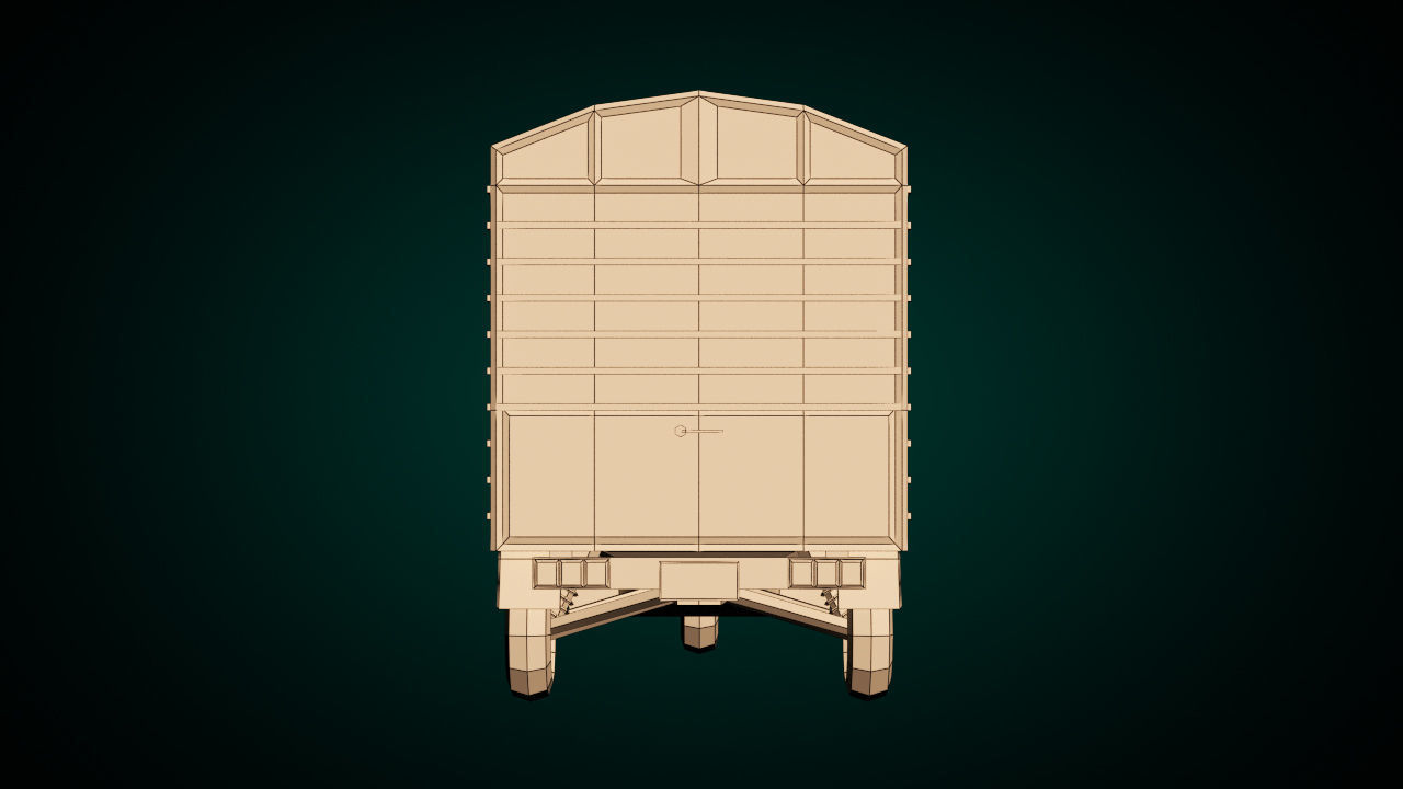 Low Poly Three Wheeled Van Low-poly 3D model_11