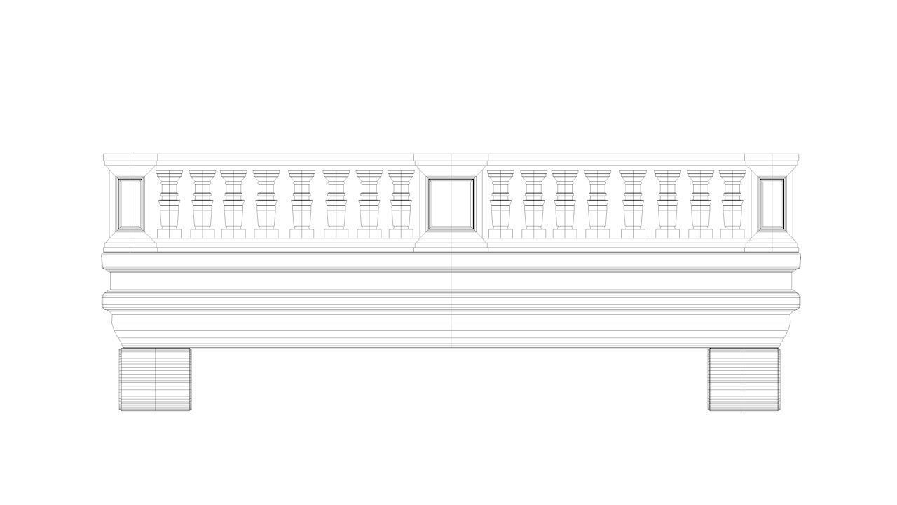 Balcony railing Free low-poly 3D model_5