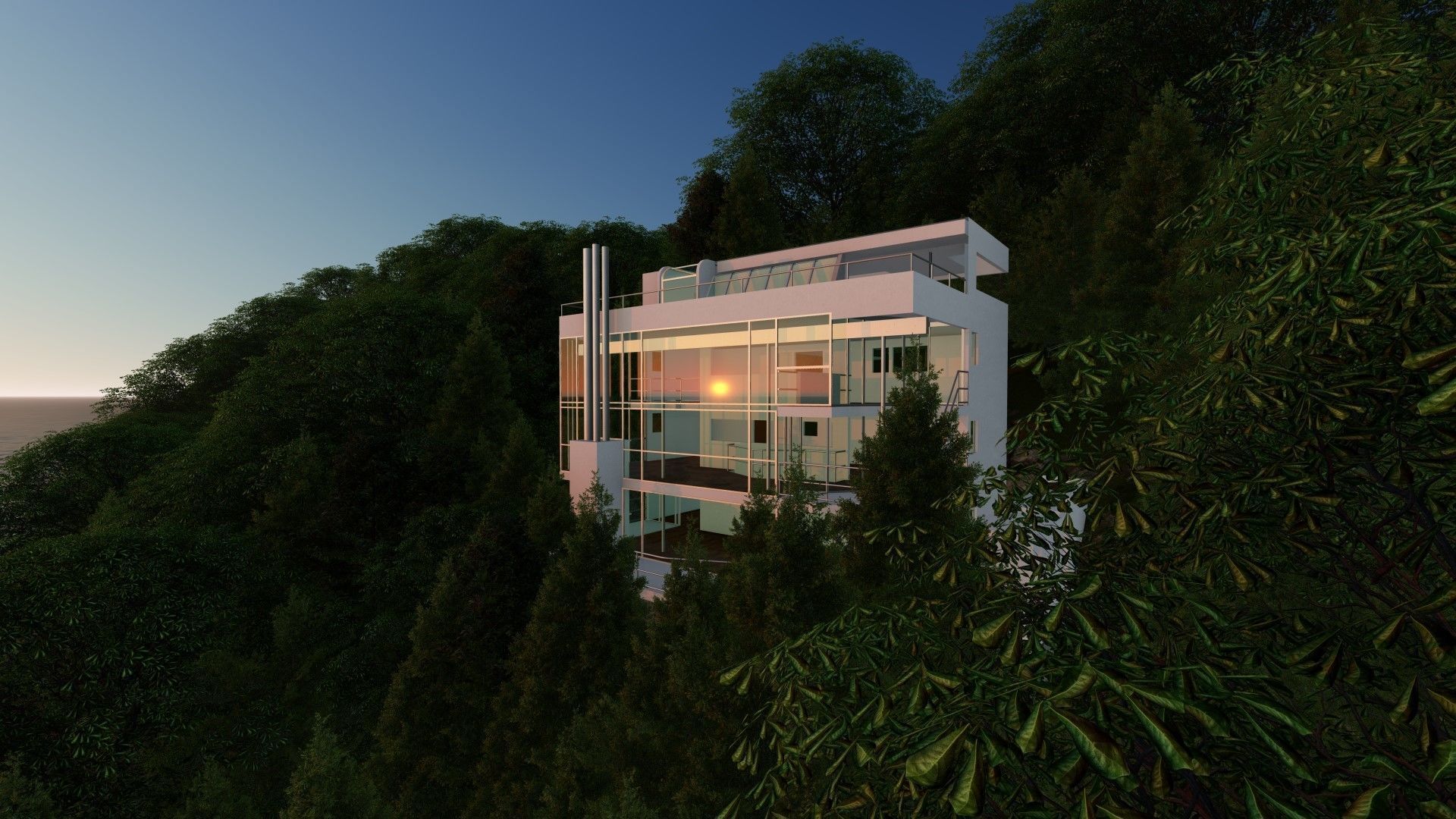 Douglas Home by Richard Meier 3D model_13