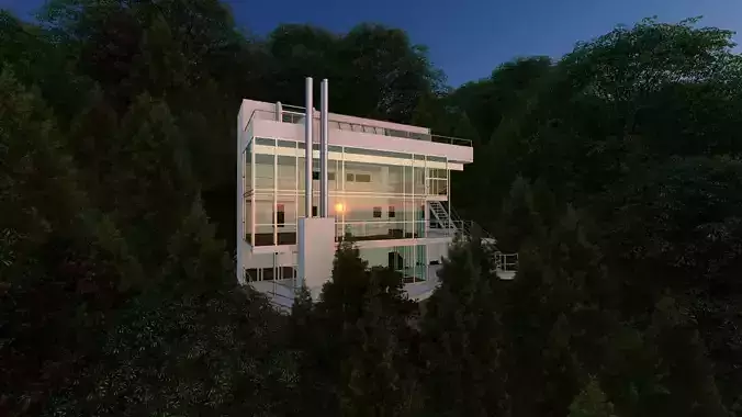 Douglas Home by Richard Meier 3D model