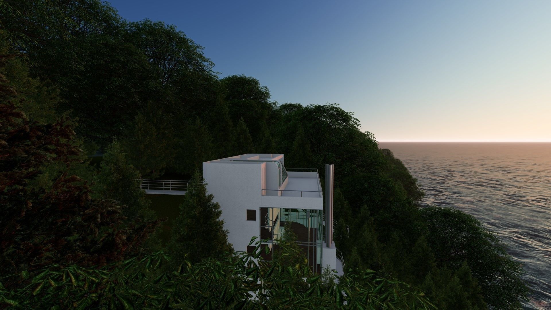 Douglas Home by Richard Meier 3D model_10