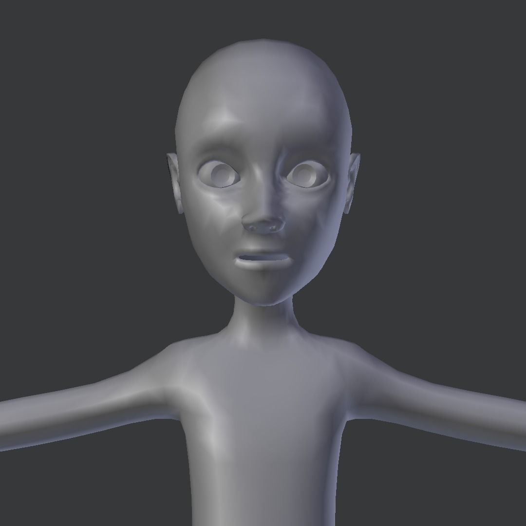 Character Base Low-poly 3D model_7