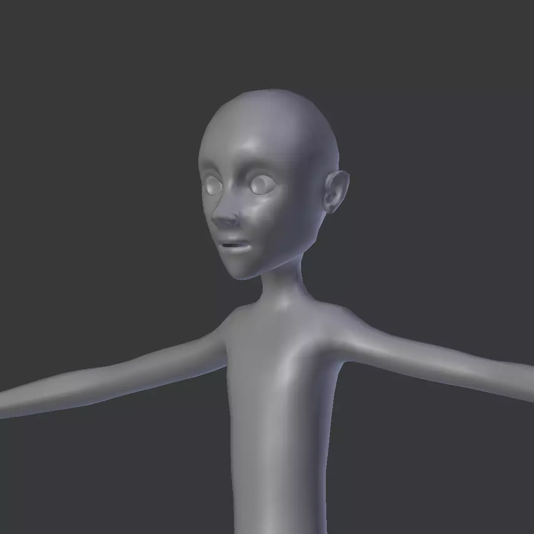 Character Base Low-poly 3D model_0