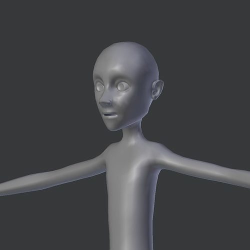 Character Base Low-poly 3D model