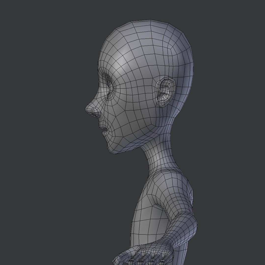 Character Base Low-poly 3D model_10