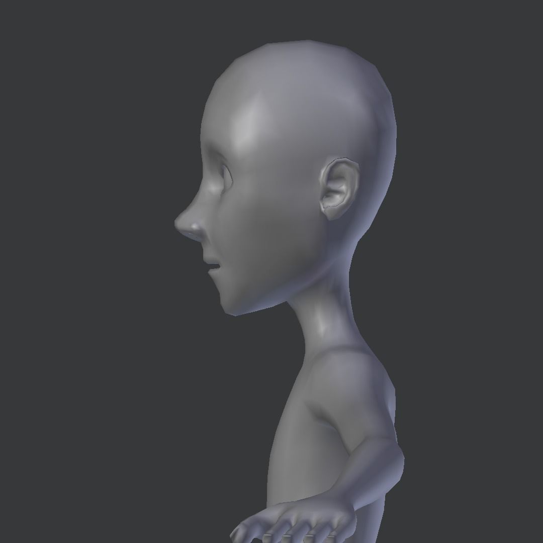 Character Base Low-poly 3D model_9
