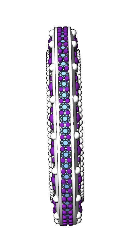 Wedding ring with Diamonds 3D print model_7