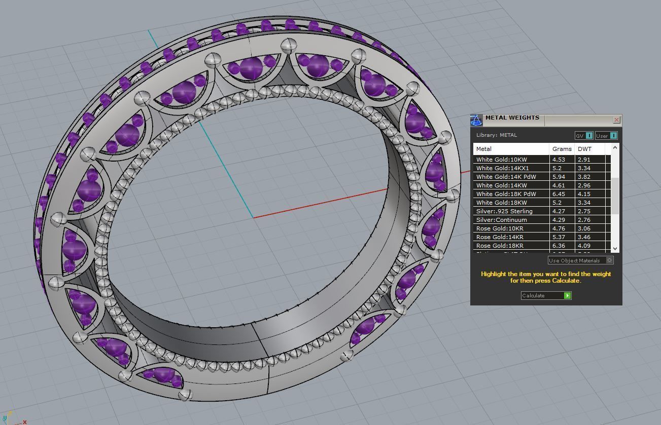 Wedding ring with Diamonds 3D print model_9