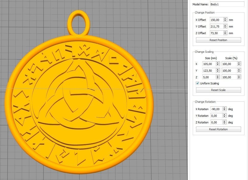 The ancient medallion of the ancient Slavs 3D print model_5