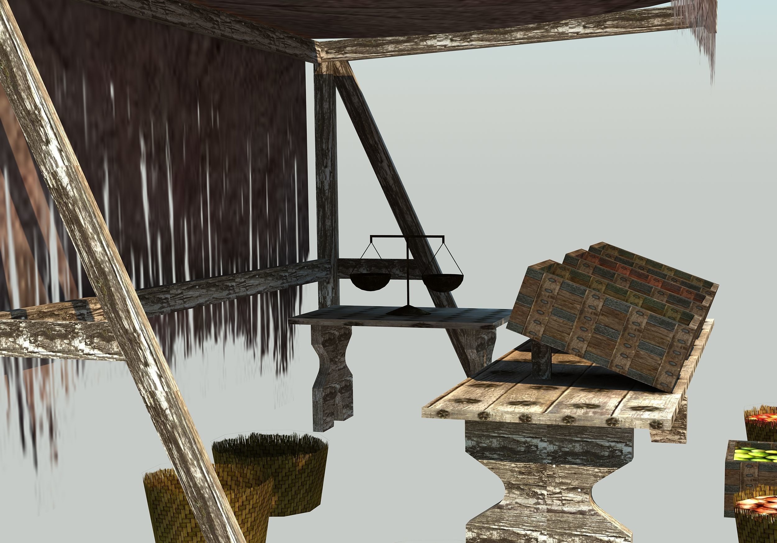 Medieval Market 3D model_6