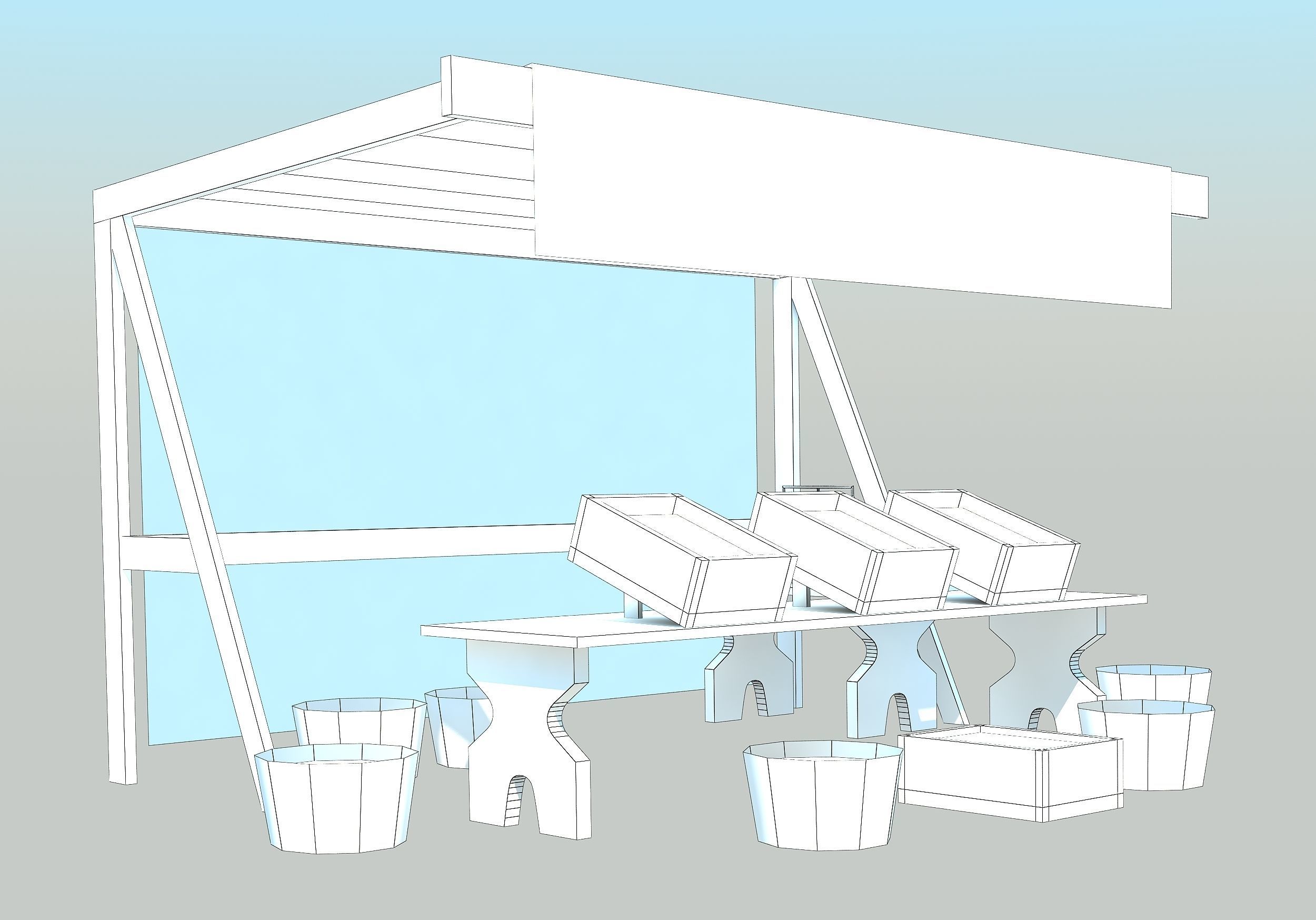 Medieval Market 3D model_1