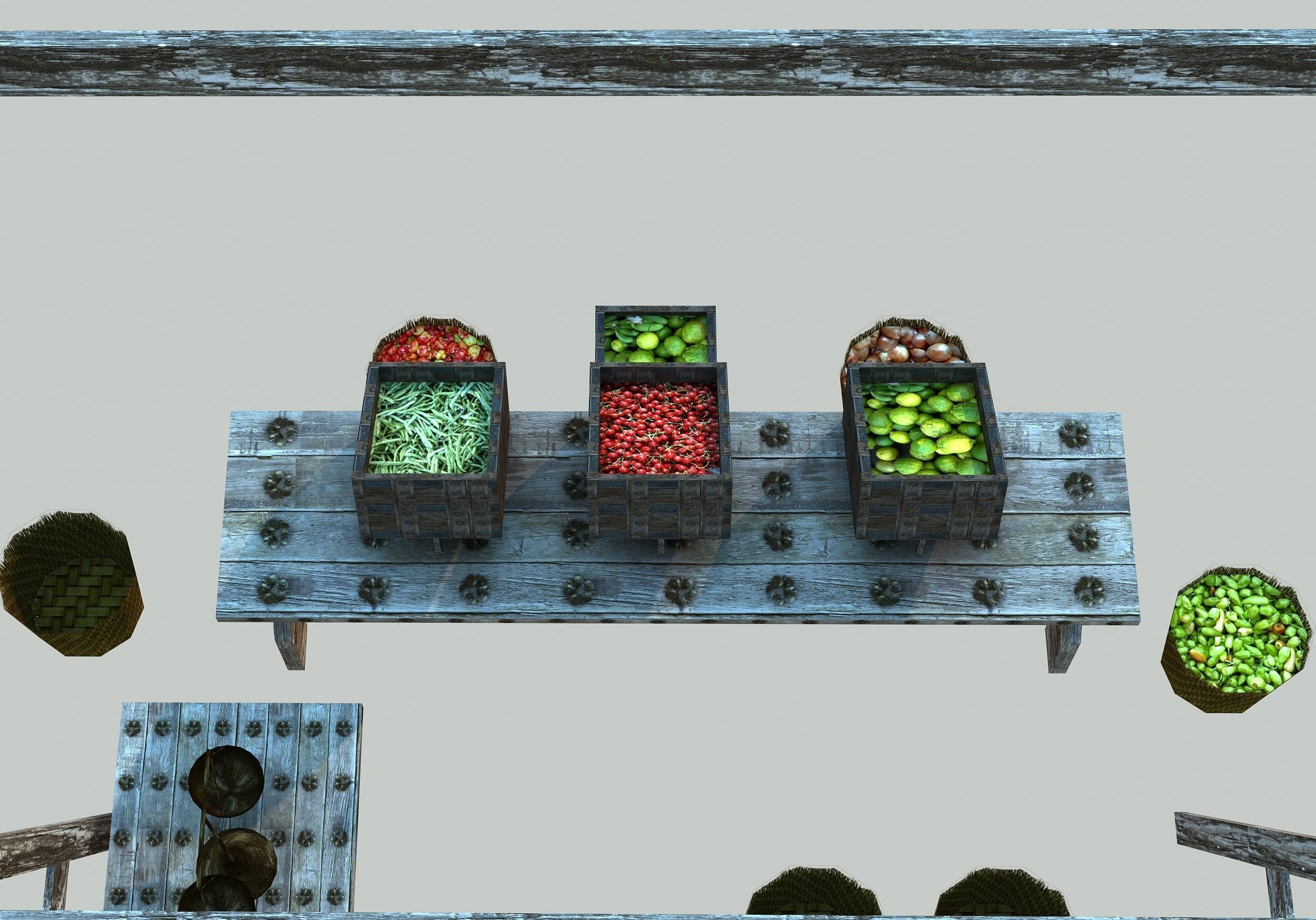 Medieval Market 3D model_7