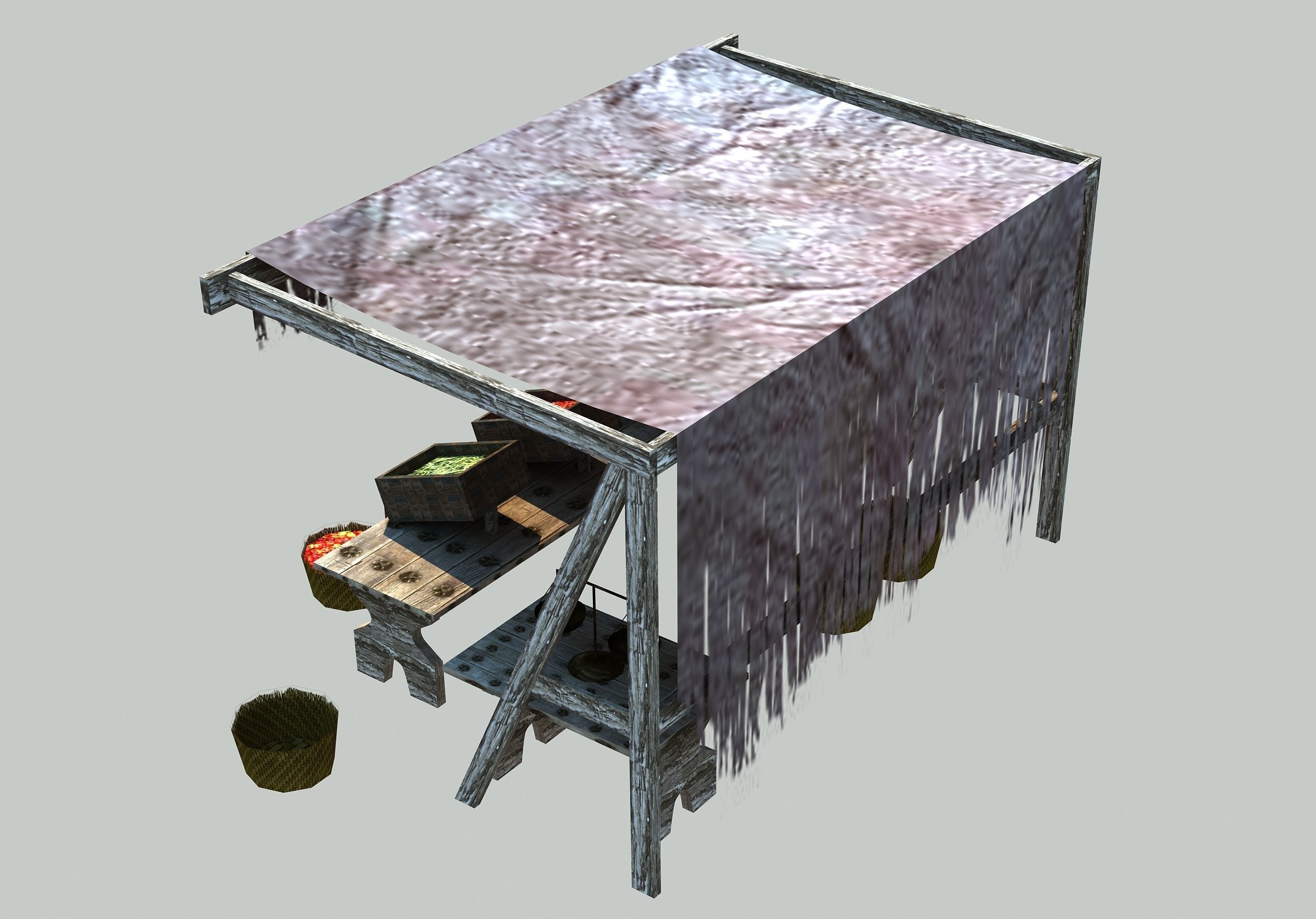 Medieval Market 3D model_4