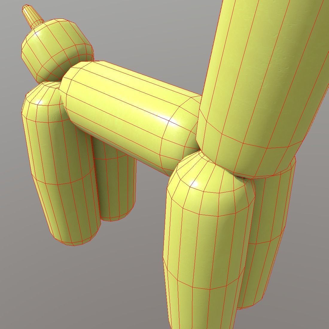 Balloon Giraffe Low-poly 3D model_10