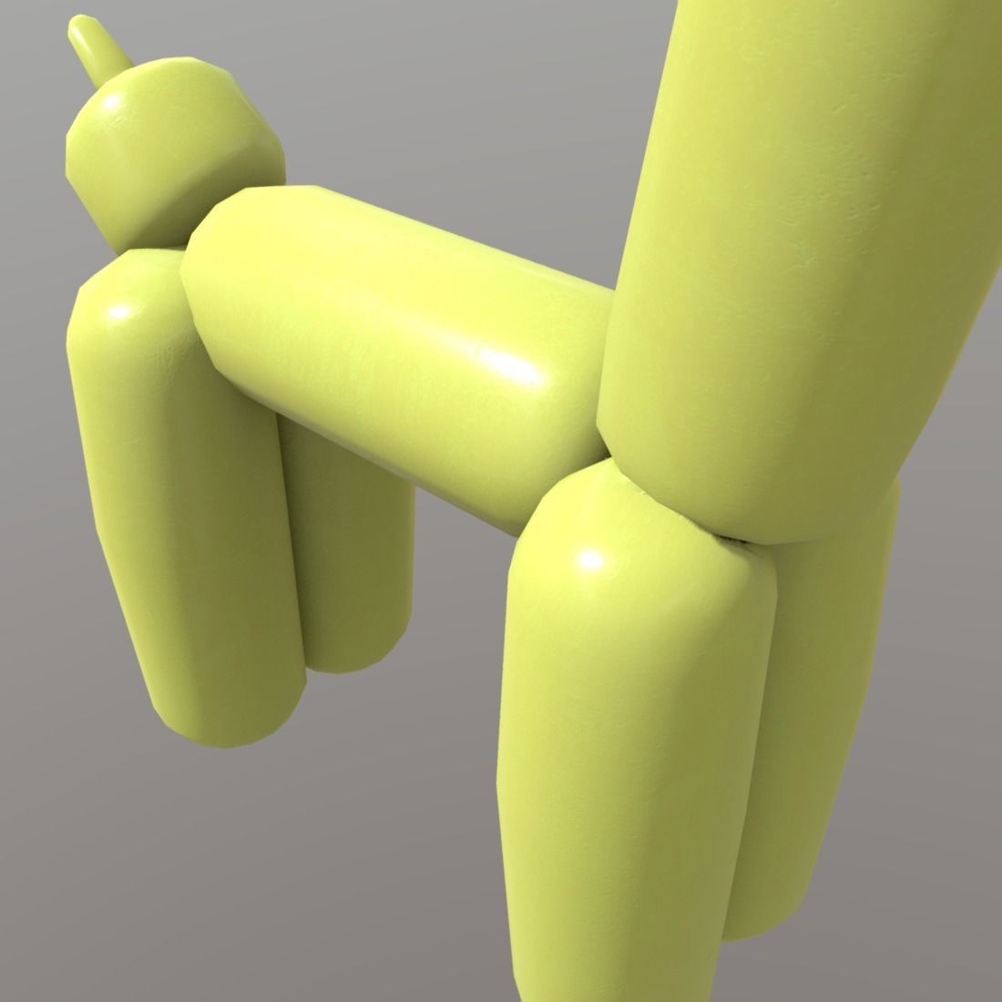 Balloon Giraffe Low-poly 3D model_9