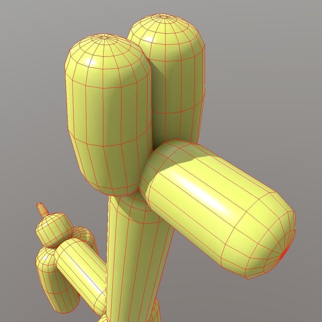 Balloon Giraffe Low-poly 3D model_8