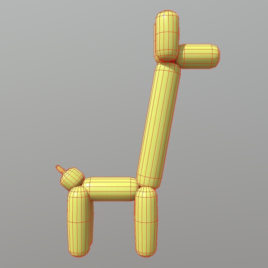 Balloon Giraffe Low-poly 3D model_11