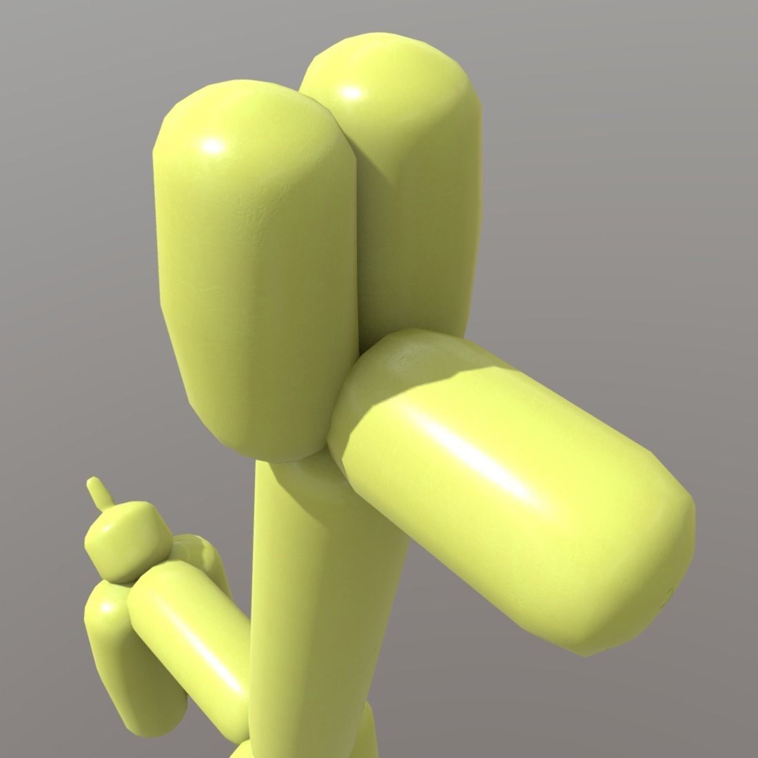 Balloon Giraffe Low-poly 3D model_7