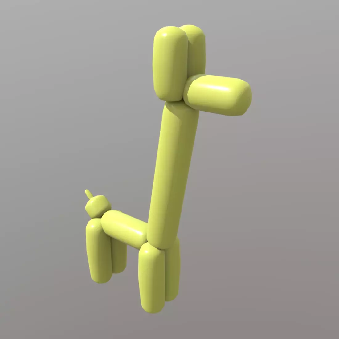 Balloon Giraffe Low-poly 3D model_0