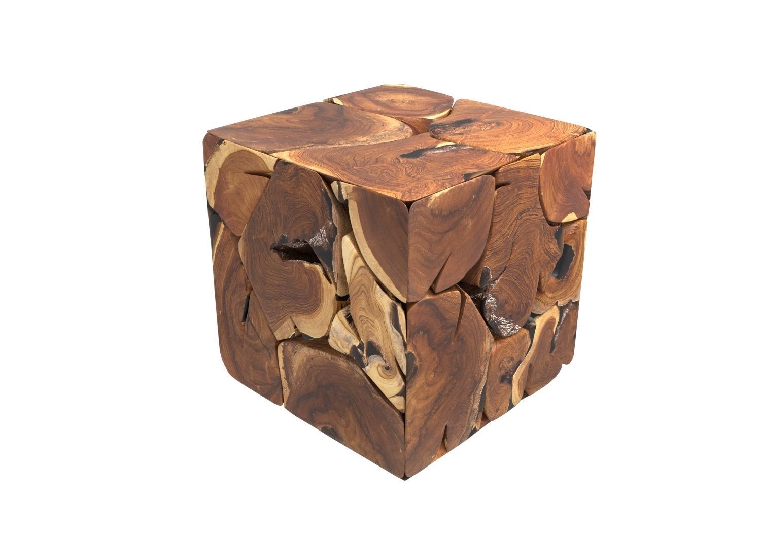 Coffee Table Box  Teak 3D model_1