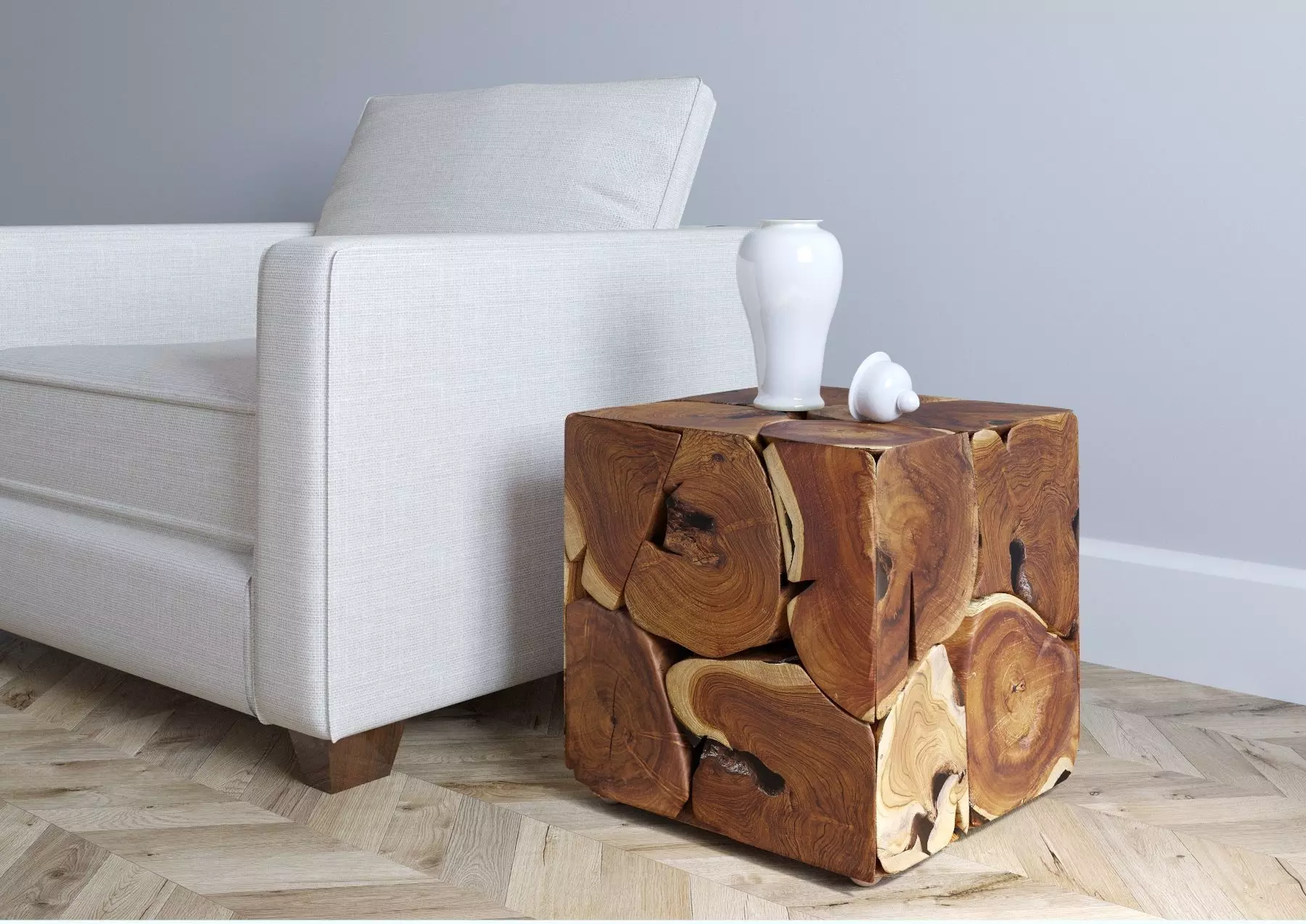 Coffee Table Box  Teak 3D model_0