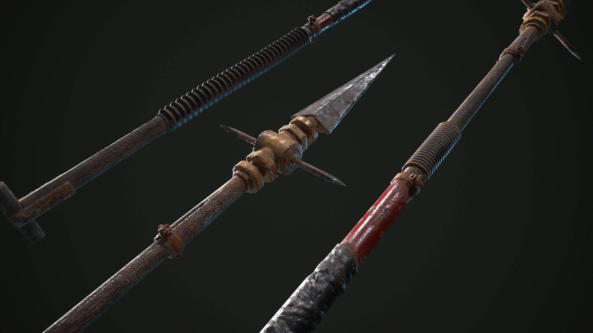 Melee weapon pack Low-poly 3D model_7