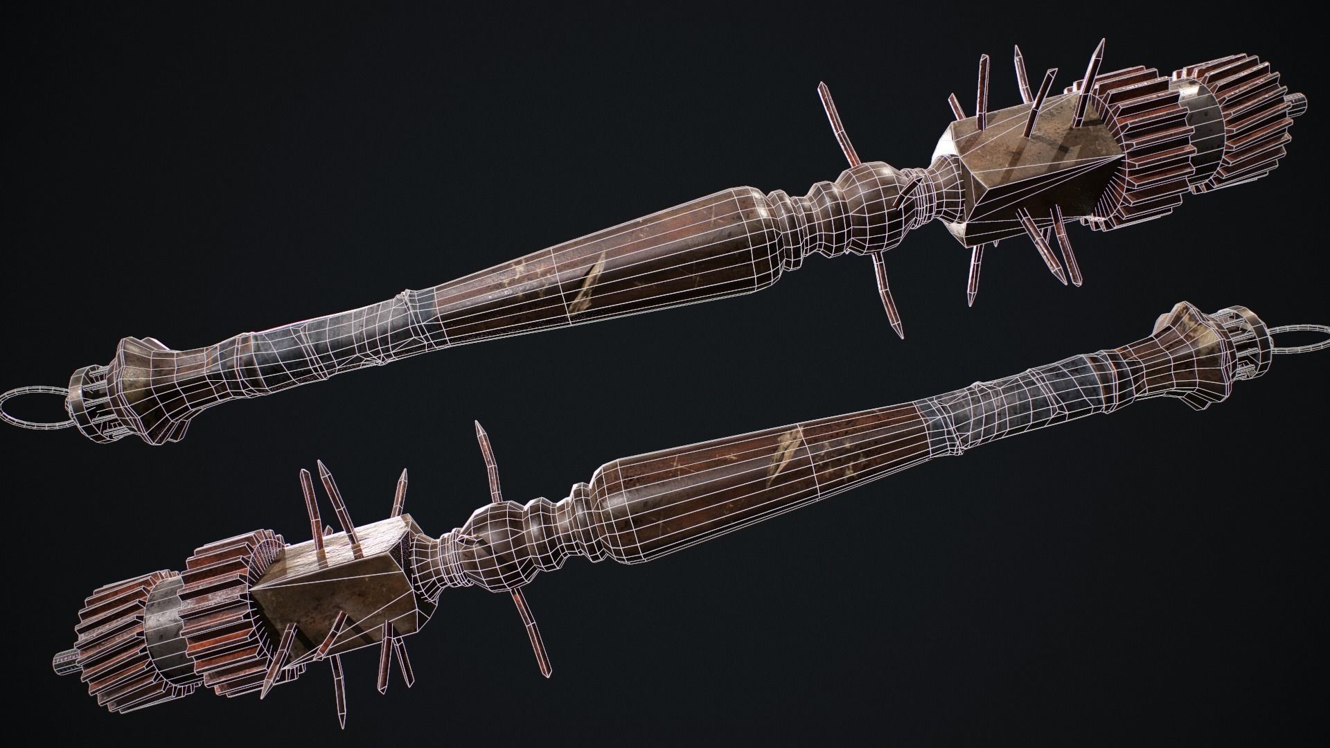 Melee weapon pack Low-poly 3D model_2