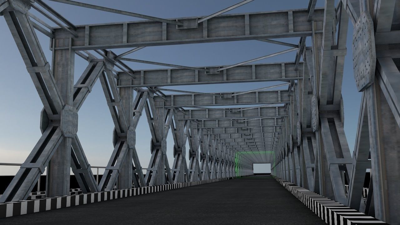 HP steel bridge Points 3D model_1