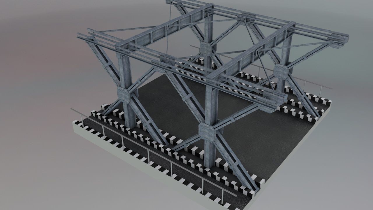 HP steel bridge Points 3D model_10