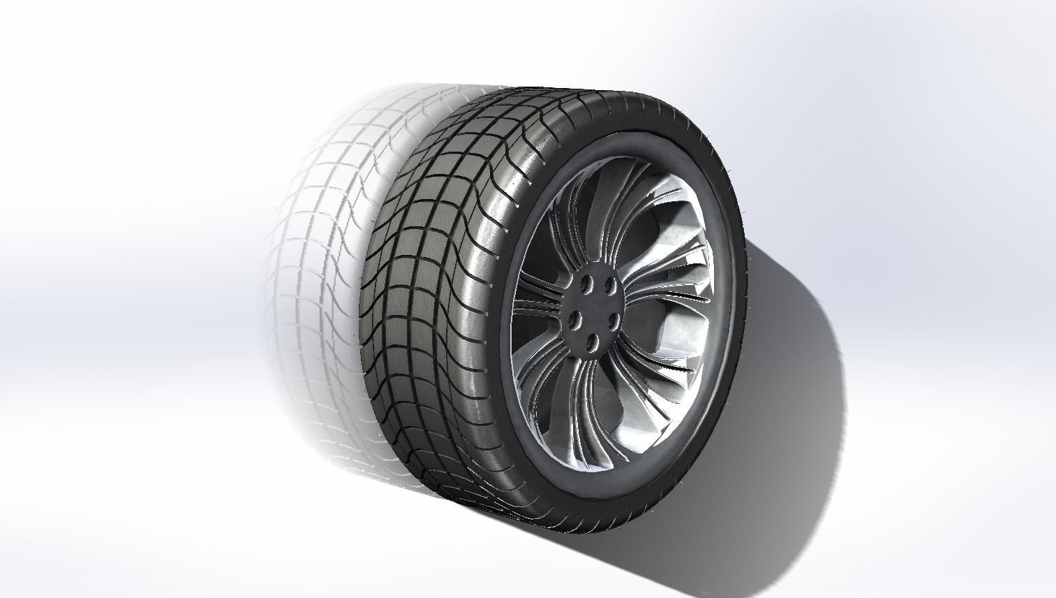Alloy Wheel 1 3D model_4
