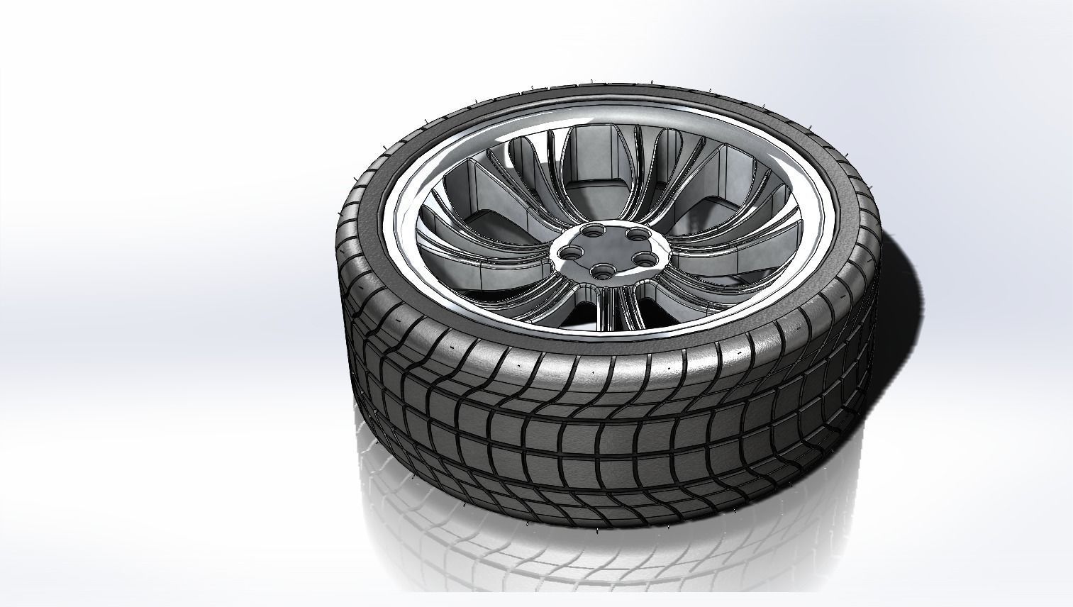 Alloy Wheel 1 3D model_2