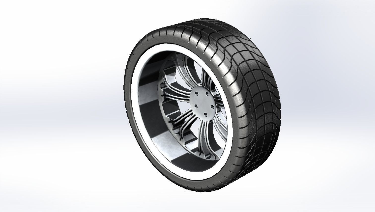 Alloy Wheel 1 3D model_1