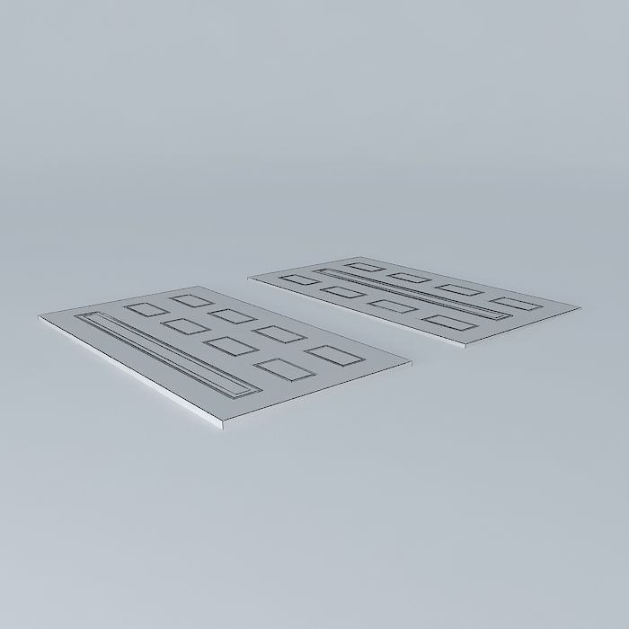 Red doors 3D model_4