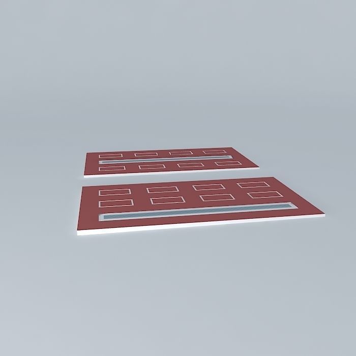 Red doors 3D model_2