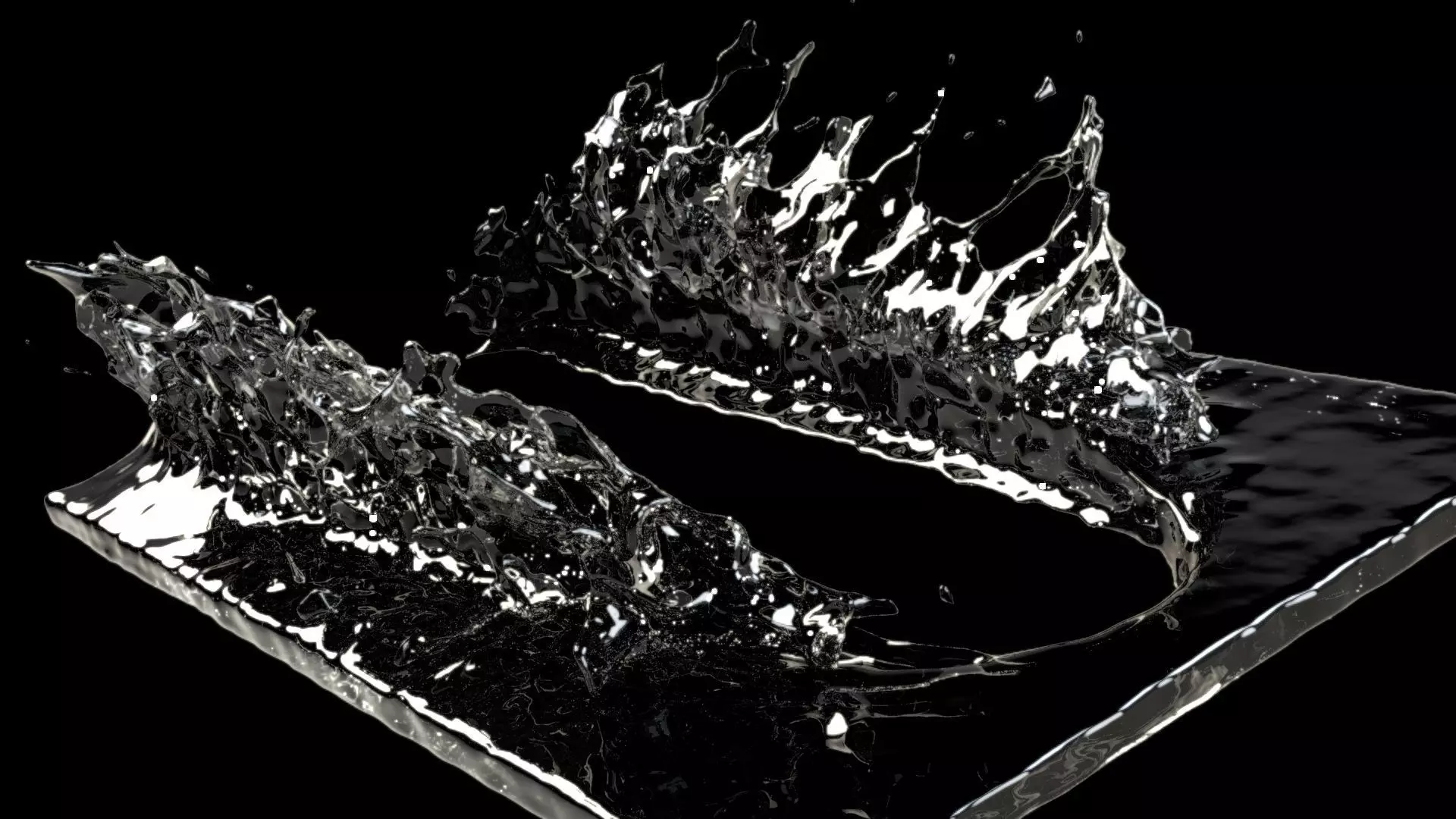 Puddle splash 3D model_0