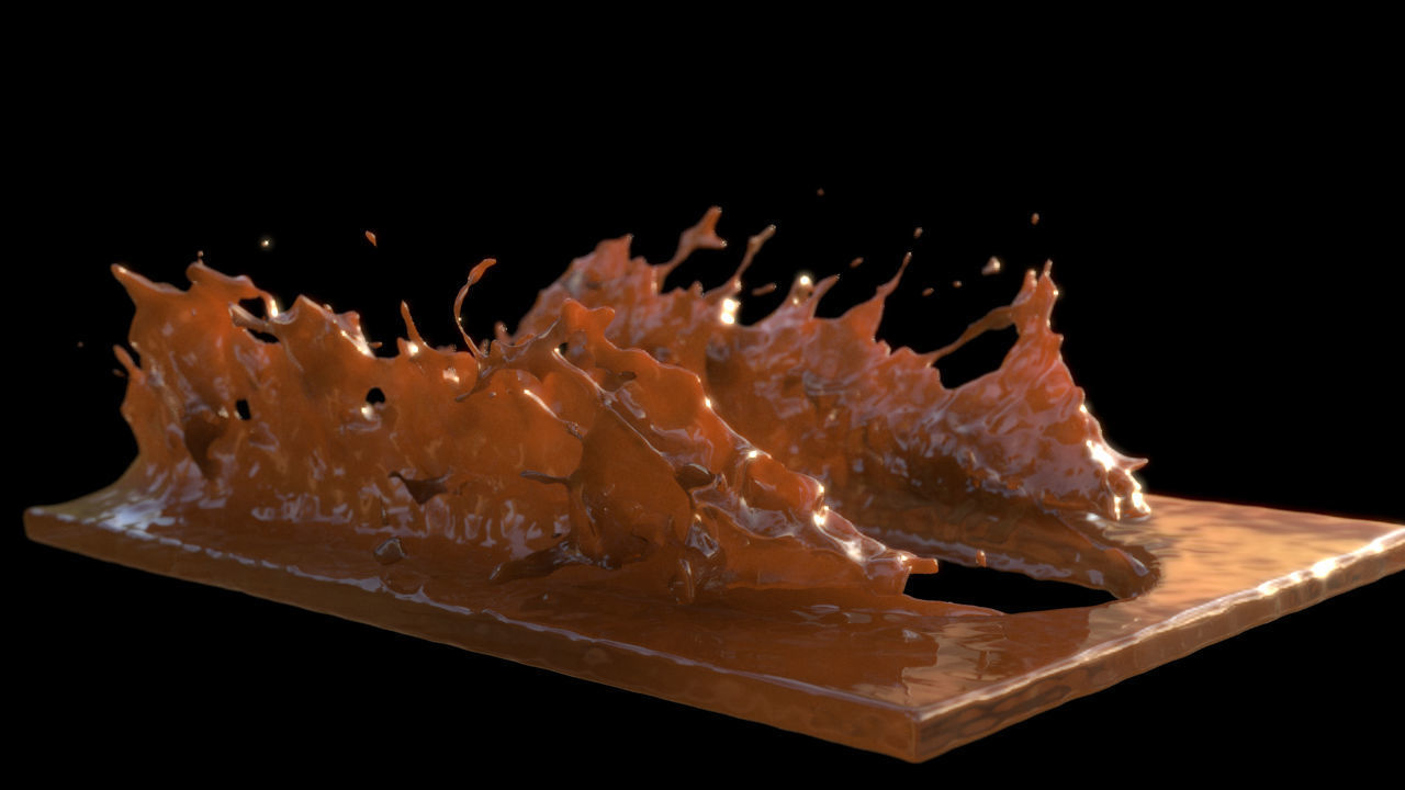 Puddle splash 3D model_7