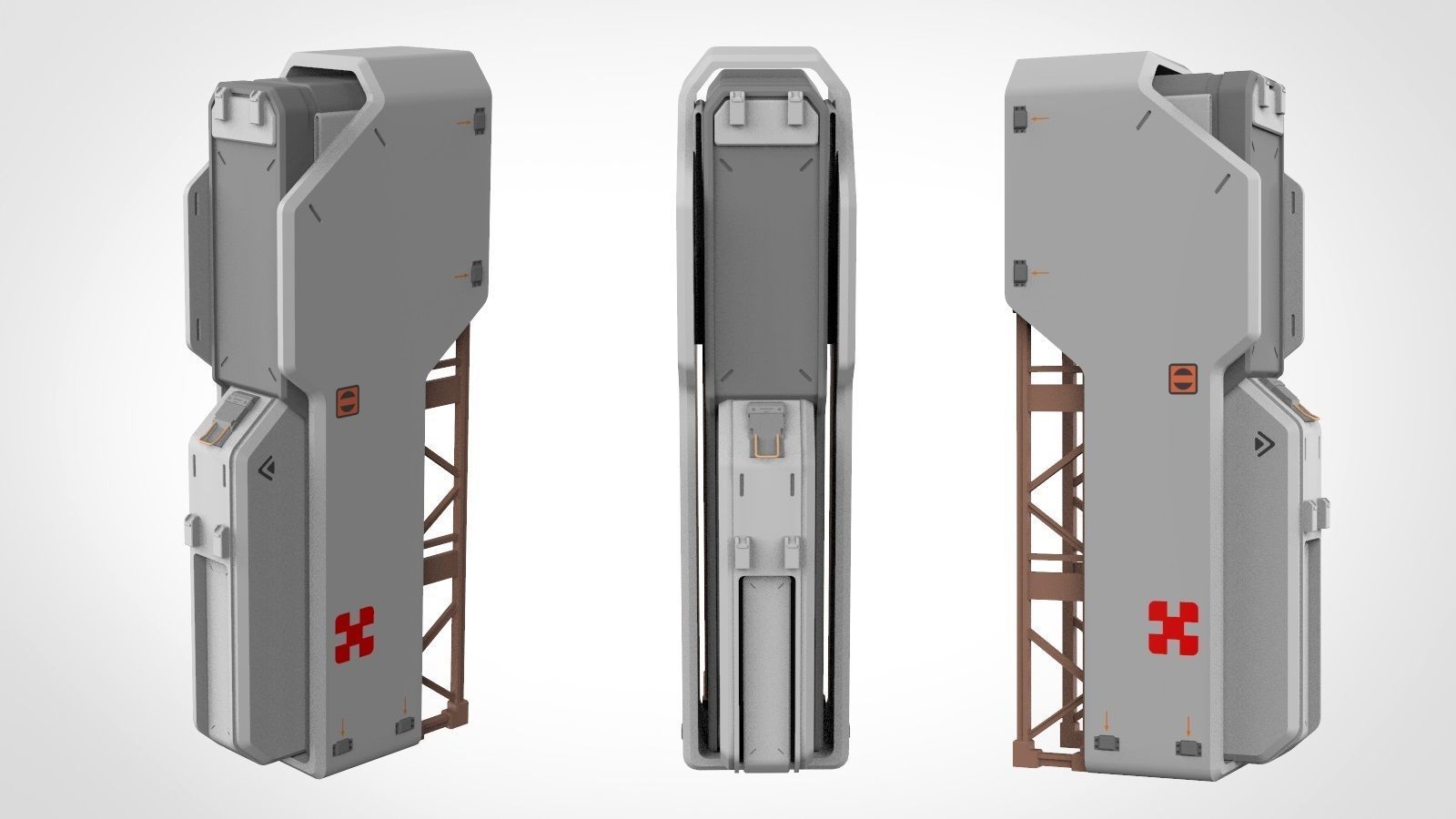 sci-fi Architecture kitbash 23 3D model_4